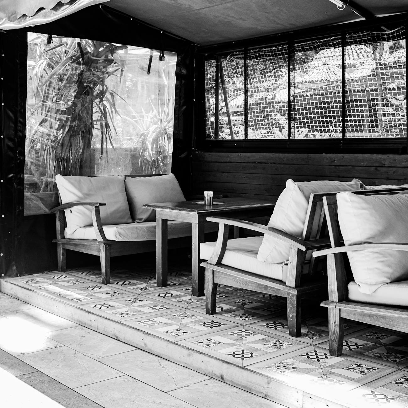 Akazienholz Lounge-Set (4-teilig)